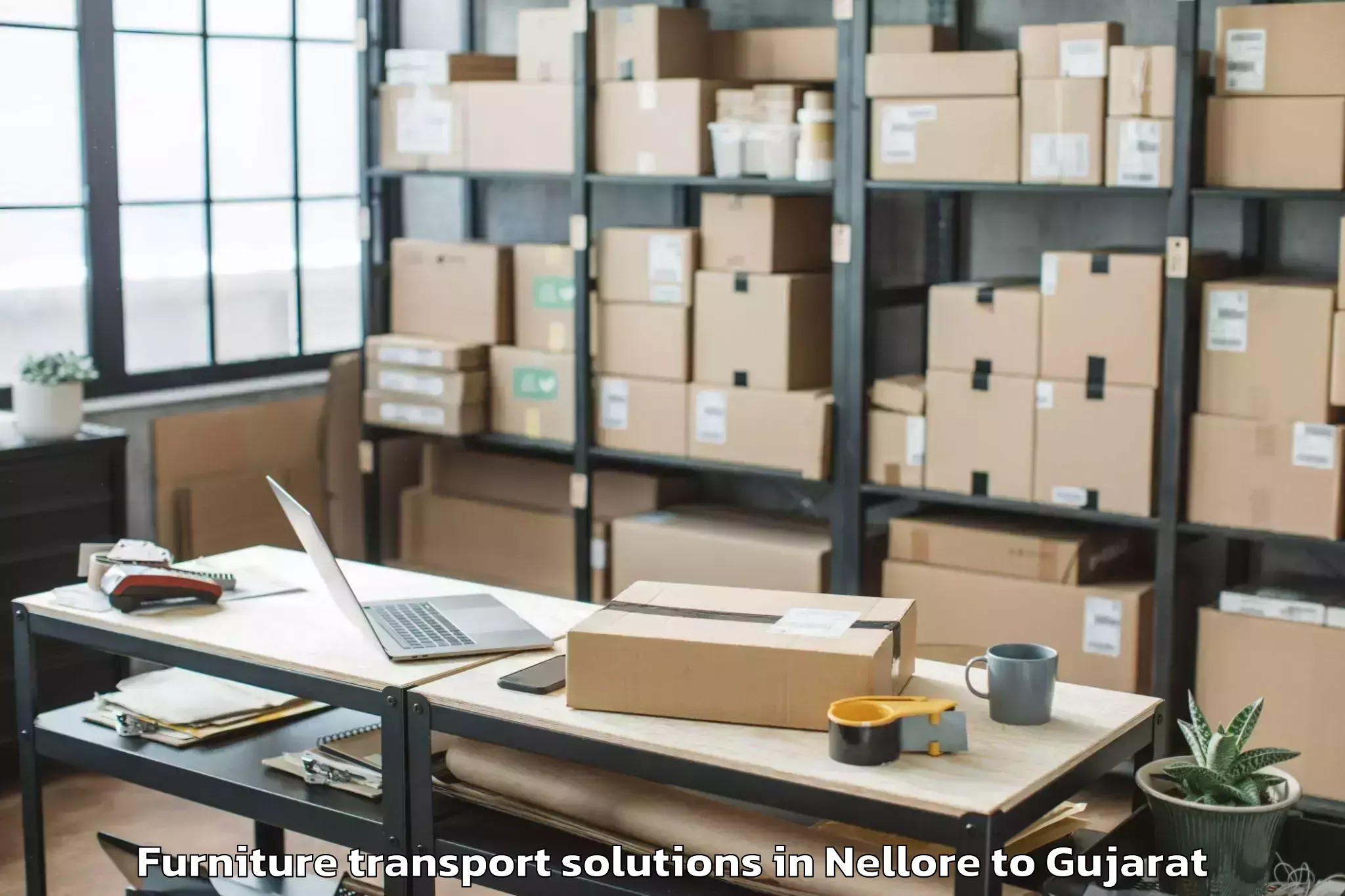 Top Nellore to Girgadhada Furniture Transport Solutions Available